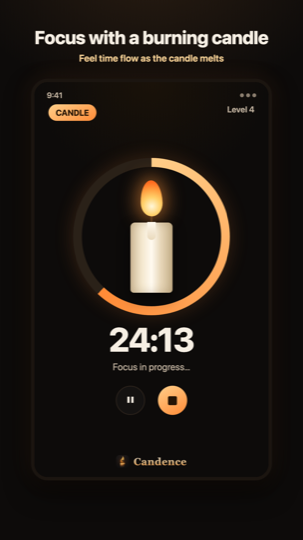 Candle focus timer